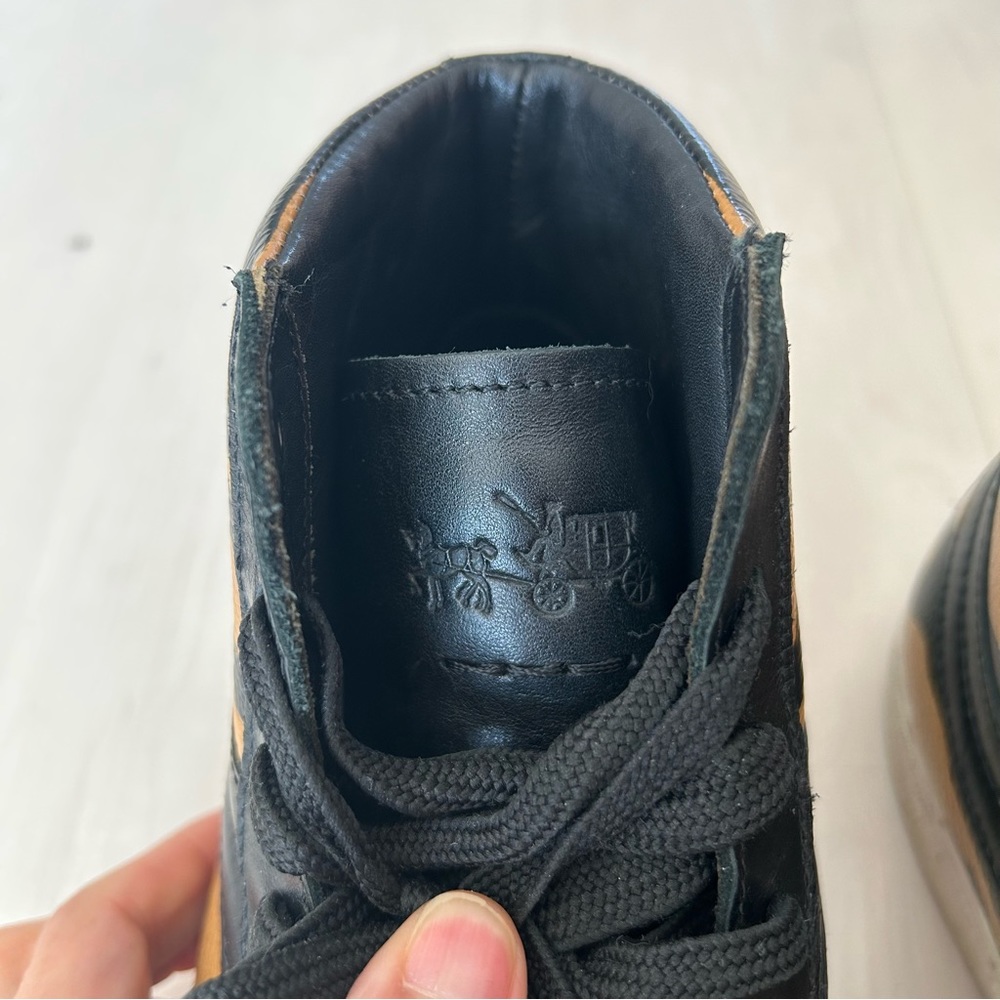 Coach NY Tiger Leather Hi Top Sneakers - Picture 10 of 13